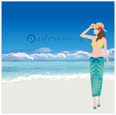 沖縄 ビーチ イラスト - 商用利用可能な写真素材・イラスト素材なら