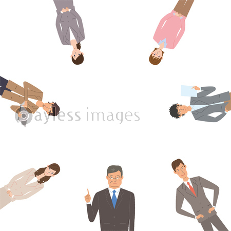 ビジネスマン ビジネスウーマン イラスト ストックフォトの定額制ペイレスイメージズ