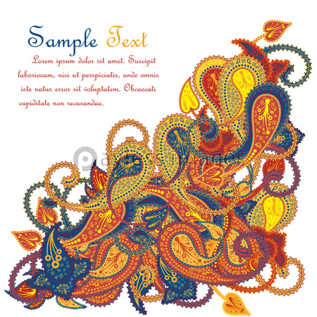 シームレスなペイズリー柄 商用利用可能な写真素材 イラスト素材ならストックフォトの定額制ペイレスイメージズ