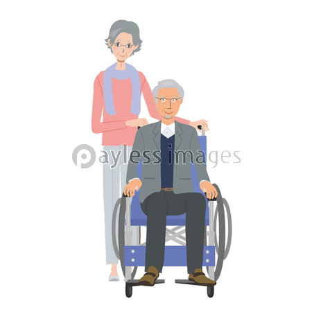 高齢者 イラスト 車いす 商用利用可能な写真素材 イラスト素材ならストックフォトの定額制ペイレスイメージズ