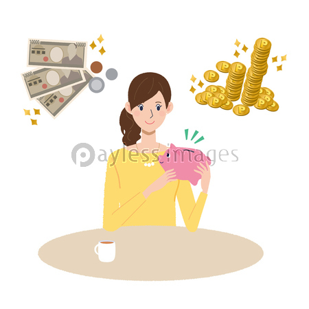 お金 イラスト ポイント ストックフォトの定額制ペイレスイメージズ