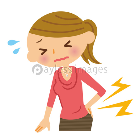 腰痛 女性 商用利用可能な写真素材 イラスト素材ならストックフォトの定額制ペイレスイメージズ