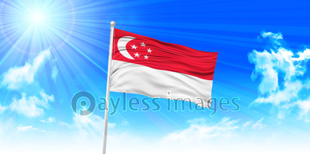 シンガポール 国旗 空 背景 商用利用可能な写真素材 イラスト素材ならストックフォトの定額制ペイレスイメージズ