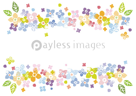 カラフルな花の飾りイラスト 商用利用可能な写真素材 イラスト素材ならストックフォトの定額制ペイレスイメージズ