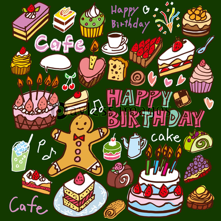 ケーキ 落書き 黒板 カラー 商用利用可能な写真素材 イラスト素材ならストックフォトの定額制ペイレスイメージズ