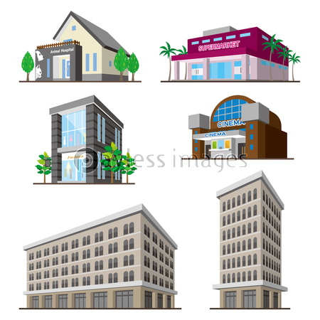 建物 立体図形 商用利用可能な写真素材 イラスト素材ならストックフォトの定額制ペイレスイメージズ