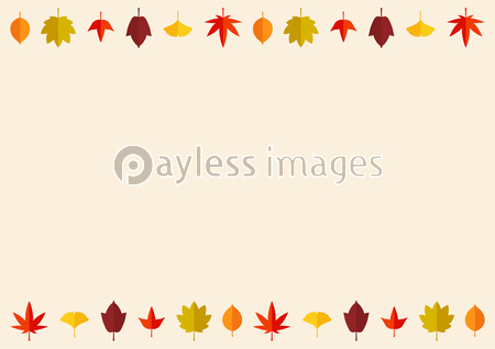 紅葉 落ち葉 イラスト 背景 ストックフォトの定額制ペイレスイメージズ