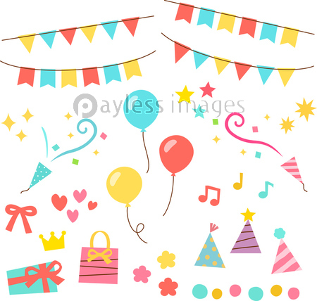 パーティーの旗の飾り付け 商用利用可能な写真素材 イラスト素材ならストックフォトの定額制ペイレスイメージズ