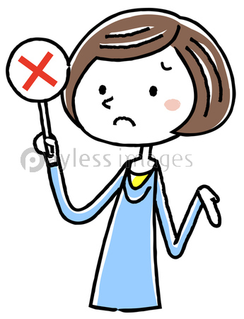 イラスト素材 若い女性 回答 正解 不正解 ストックフォトの定額制ペイレスイメージズ