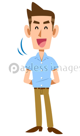 納得する半袖シャツの若い男性の写真 イラスト素材 Xf4415187999 ペイレスイメージズ