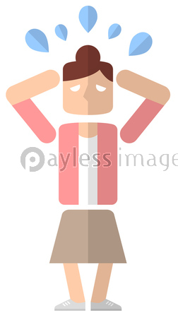 女性：あわてる - 商用利用可能な写真素材・イラスト素材ならストックフォトの定額制ペイレスイメージズ