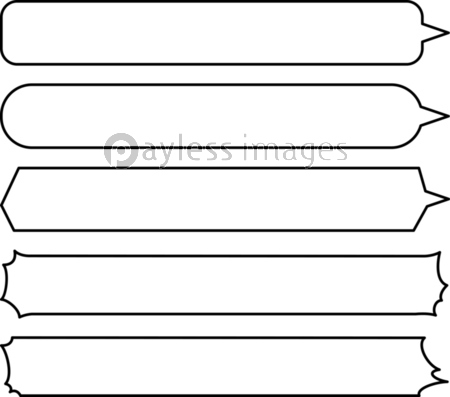 横向きの吹き出しのセット 商用利用可能な写真素材 イラスト素材ならストックフォトの定額制ペイレスイメージズ