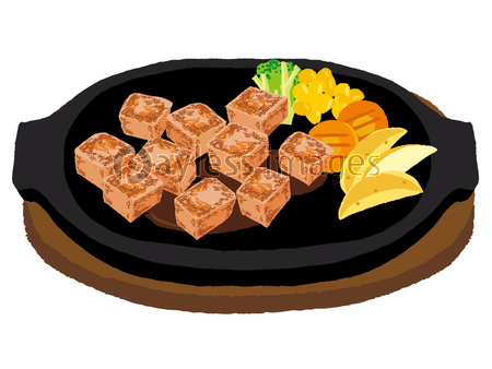 サイコロステーキ イラスト 商用利用可能な写真素材 イラスト素材ならストックフォトの定額制ペイレスイメージズ