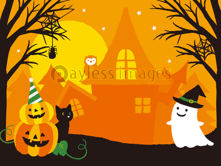 ハロウィンパーティ イラスト ストックフォトの定額制ペイレスイメージズ
