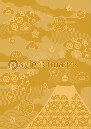 松竹梅 一色 背景 金 商用利用可能な写真素材 イラスト素材ならストックフォトの定額制ペイレスイメージズ