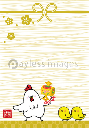 酉 年賀状 打ち出の小槌 商用利用可能な写真素材 イラスト素材ならストックフォトの定額制ペイレスイメージズ