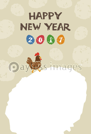 鶏と卵の酉年 年賀状イラスト ストックフォトの定額制ペイレスイメージズ
