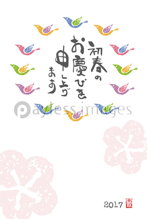 年賀状テンプレートの写真 イラスト素材 写真素材 ストックフォトの定額制ペイレスイメージズ