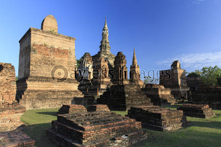 タイ国スコータイの遺跡ワットマハータート