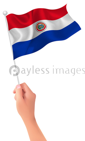 パラグアイ 国旗 手 アイコン ストックフォトの定額制ペイレスイメージズ