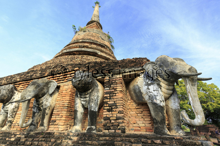 スコータイの遺跡ワット・チャン・ロム