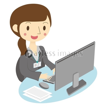 パソコン操作をする女性 商用利用可能な写真素材 イラスト素材ならストックフォトの定額制ペイレスイメージズ