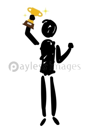 人物のシルエットイラスト 表彰 商用利用可能な写真素材 イラスト素材ならストックフォトの定額制ペイレスイメージズ