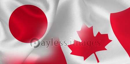 日本 カナダ 国旗 背景 ストックフォトの定額制ペイレスイメージズ