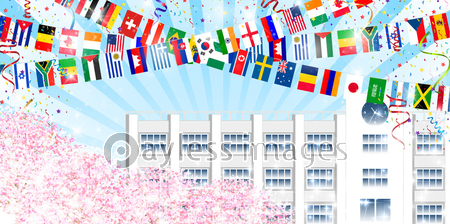 学校 運動会 風景 背景 商用利用可能な写真素材 イラスト素材ならストックフォトの定額制ペイレスイメージズ