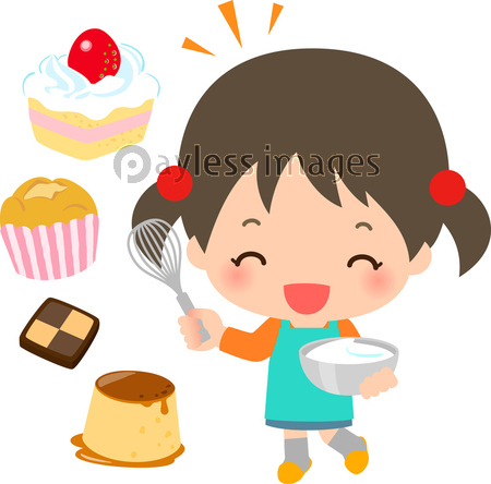 お菓子を作る笑顔の女の子 商用利用可能な写真素材 イラスト素材ならストックフォトの定額制ペイレスイメージズ