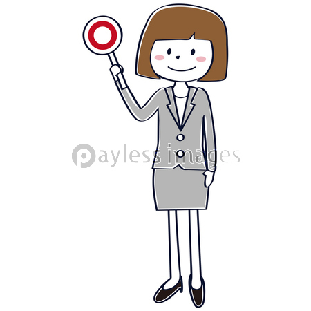 かわいいビジネスウーマン 線画 おかっぱ 全身 商用利用可能な写真素材 イラスト素材ならストックフォトの定額制ペイレスイメージズ