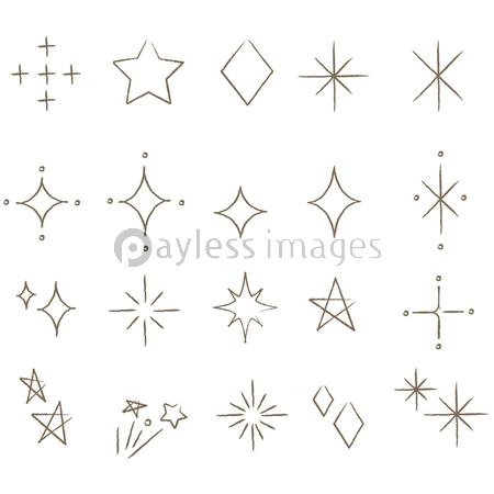 やさしい線画 キラキラ 装飾素材 商用利用可能な写真素材 イラスト素材ならストックフォトの定額制ペイレスイメージズ
