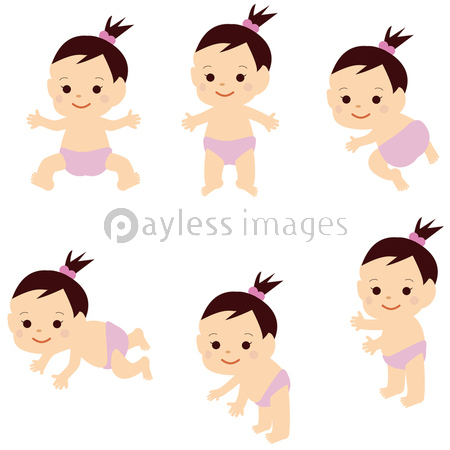 赤ちゃん 女の子 全身の写真 イラスト素材 Xf5775218648 ペイレス