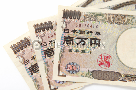 一万円札 3枚 日本円 ストックフォトの定額制ペイレスイメージズ