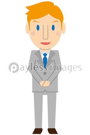 かわいいブロンド外国人 教師 ビジネスマン グレーのスーツ お出迎え ストックフォトの定額制ペイレスイメージズ