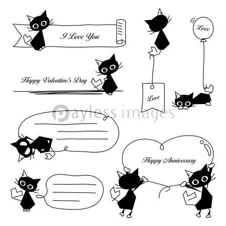 ネコ 見出し フレーム 商用利用可能な写真素材 イラスト素材ならストックフォトの定額制ペイレスイメージズ