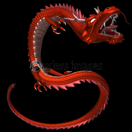 赤い龍 3Dイラスト - 商用利用可能な写真素材・イラスト素材なら