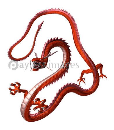 赤い龍 3Dイラスト - 商用利用可能な写真素材・イラスト素材なら