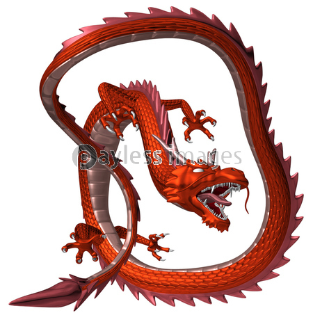 あかい龍 赤い龍 3Dイラスト - 商用利用可能な写真素材・イラスト素材なら