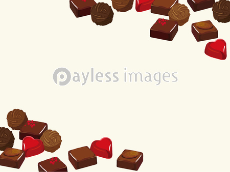 バレンタインデー チョコレート 背景イラスト ストックフォトの定額制ペイレスイメージズ