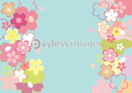 桜和柄 かわいい色 商用利用可能な写真素材 イラスト素材ならストックフォトの定額制ペイレスイメージズ