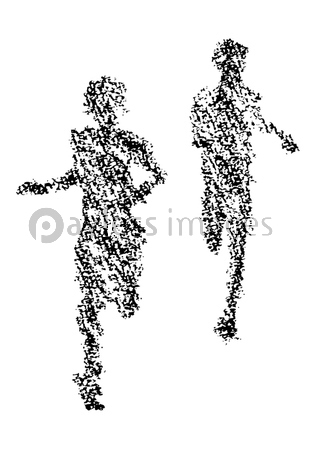 クレヨンで描いたマラソン選手のイラスト 商用利用可能な写真素材 イラスト素材ならストックフォトの定額制ペイレスイメージズ