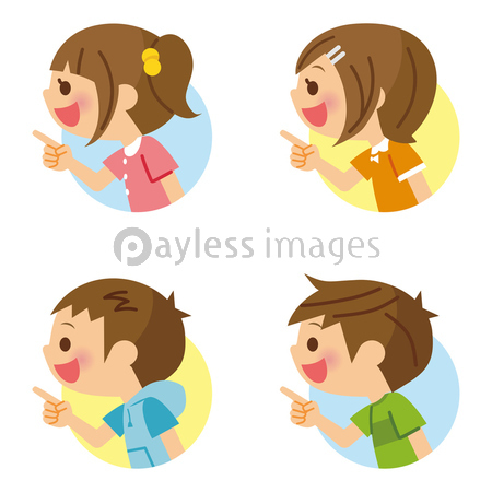 子供 アイコン 横向き 笑顔 商用利用可能な写真素材 イラスト素材ならストックフォトの定額制ペイレスイメージズ