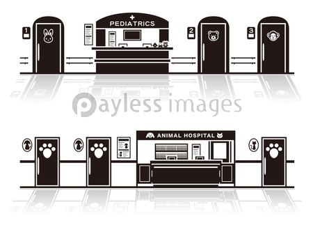 病院のイラスト シルエット 商用利用可能な写真素材 イラスト素材ならストックフォトの定額制ペイレスイメージズ