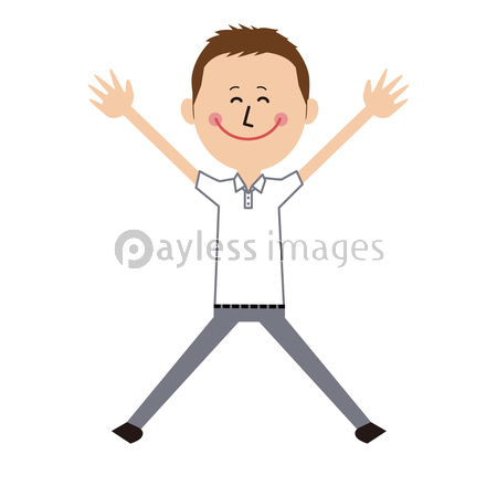 ポップなビジネスマン クールビズ 半袖 Good 商用利用可能な写真素材 イラスト素材ならストックフォトの定額制ペイレスイメージズ