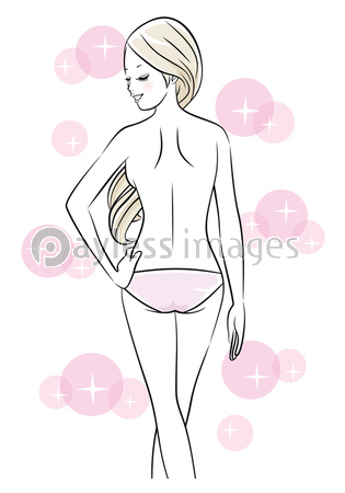 後ろ姿美人 ストックフォトの定額制ペイレスイメージズ