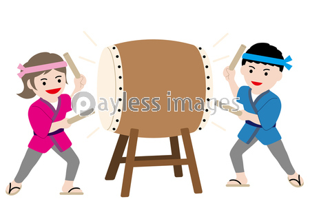 祭り太鼓のイラスト 商用利用可能な写真素材 イラスト素材ならストックフォトの定額制ペイレスイメージズ