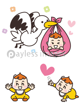 コウノトリと女の赤ちゃん 商用利用可能な写真素材 イラスト素材ならストックフォトの定額制ペイレスイメージズ コウノトリと女の赤ちゃん 商用利用可能な写真素材 イラスト素材ならストックフォトの定額制ペイレスイメージズ