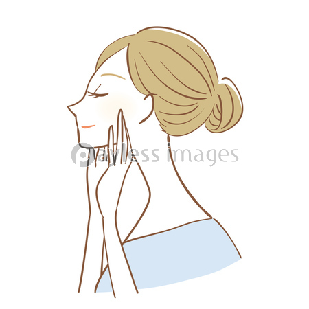 スキンケア 潤い 女性 横顔 商用利用可能な写真素材 イラスト素材ならストックフォトの定額制ペイレスイメージズ