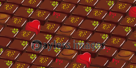 チョコレート 背景イラスト ストックフォトの定額制ペイレスイメージズ